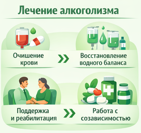 лечение алкоголизма в Богучаре этапы